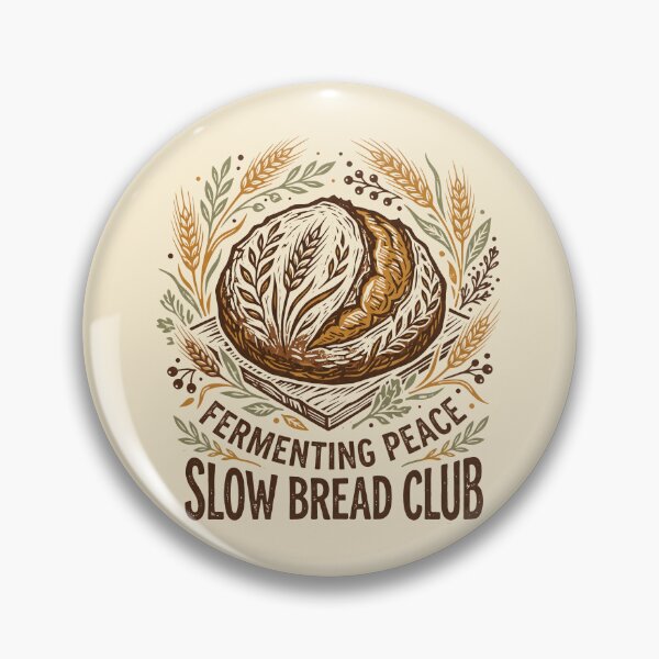 Item preview, Fermenting Peace Slow Bread Club Sourdough Baker Line Art designed and sold by SplashTastic.