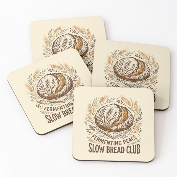 Item preview, Fermenting Peace Slow Bread Club Sourdough Baker Line Art designed and sold by SplashTastic.