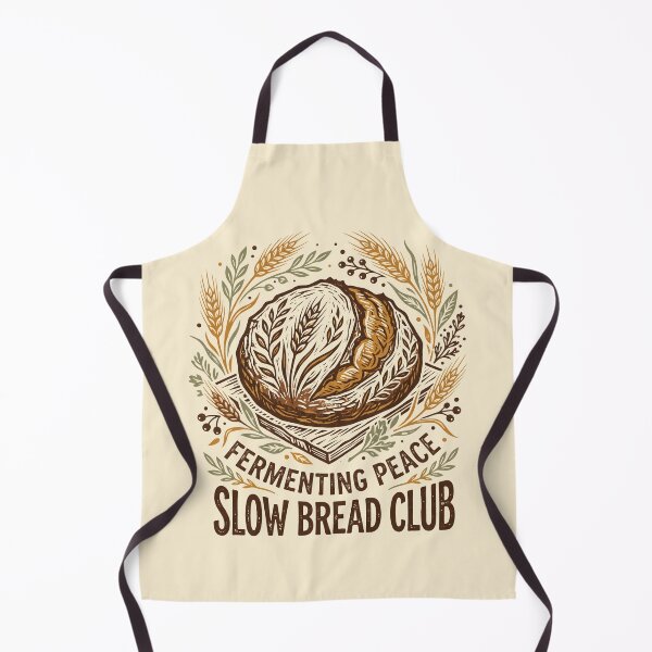 Item preview, Fermenting Peace Slow Bread Club Sourdough Baker Line Art designed and sold by SplashTastic.