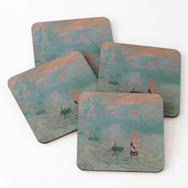 Item preview,  Sunrise Monet Black Cat Art designed and sold by PurrfectHome.