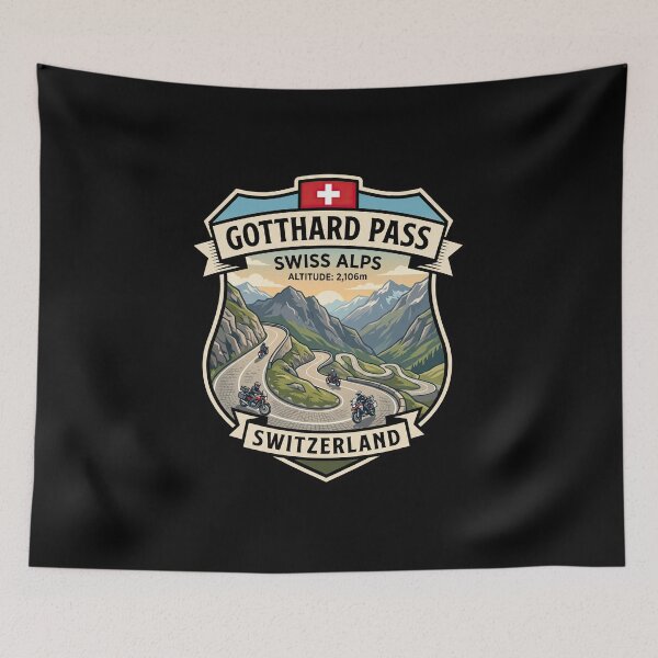 Item preview, Grimsel Pass Switzerland Alpine Road Graphic designed and sold by enzoade.