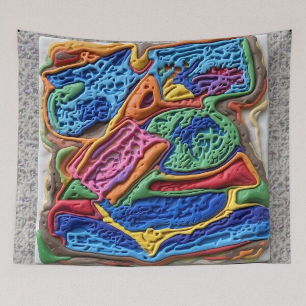 Item preview, discombobulated bubbly E1 C colorful geometric abstract designed and sold by SmashingDeals.