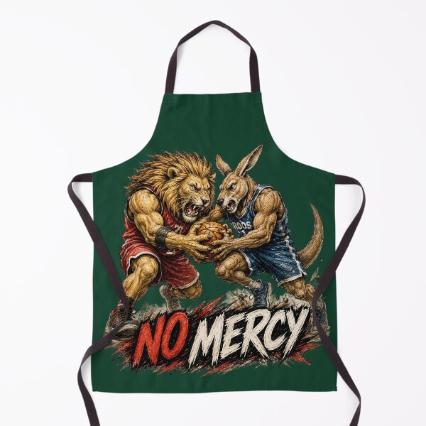 Item preview, No Mercy Basketball Sticker – Lion vs Kangaroo Sports Showdown Art designed and sold by Felixuss.