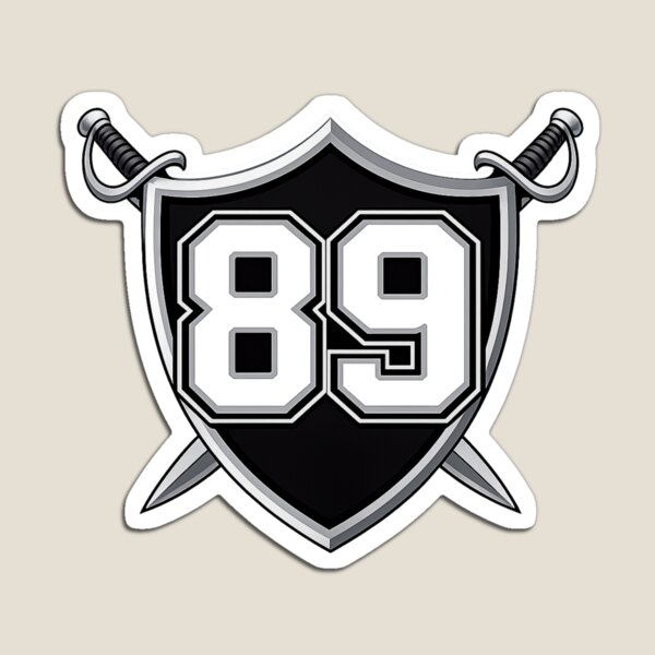 Item preview, Silver & Black 89 Crossed Swords Shield designed and sold by My Team Designs.