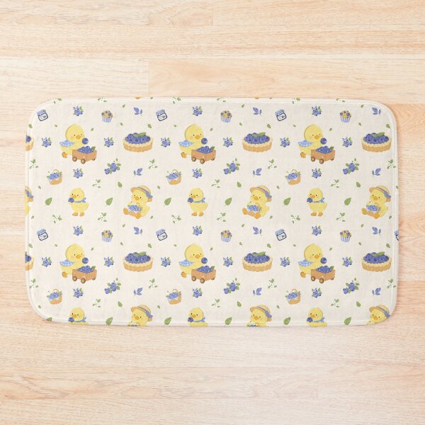 Item preview, Cute Duck with Blueberries designed and sold by SoftBunStudio.