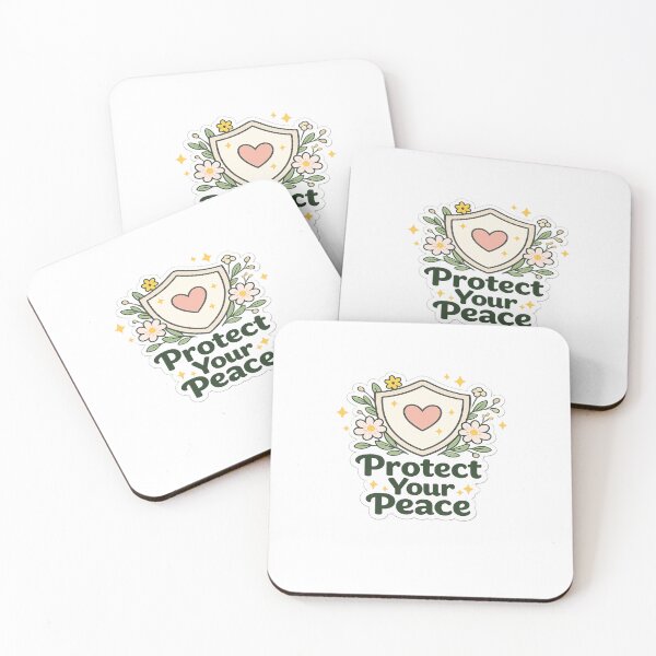Item preview, Protect Your Peace – Minimal Floral Shield Sticker designed and sold by Genzfirevibes.