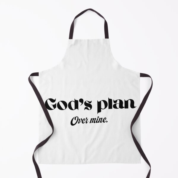 Item preview, "God's Plan Over Mine" Black Text Motivational Message designed and sold by CaribbeanClown.