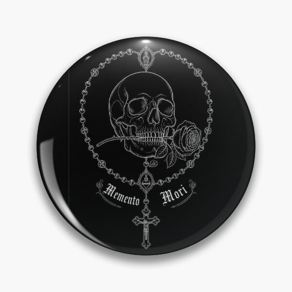 Item preview, Memento Mori Skull Rosary Catholic Line Art designed and sold by Apostolic Art & Apparel.