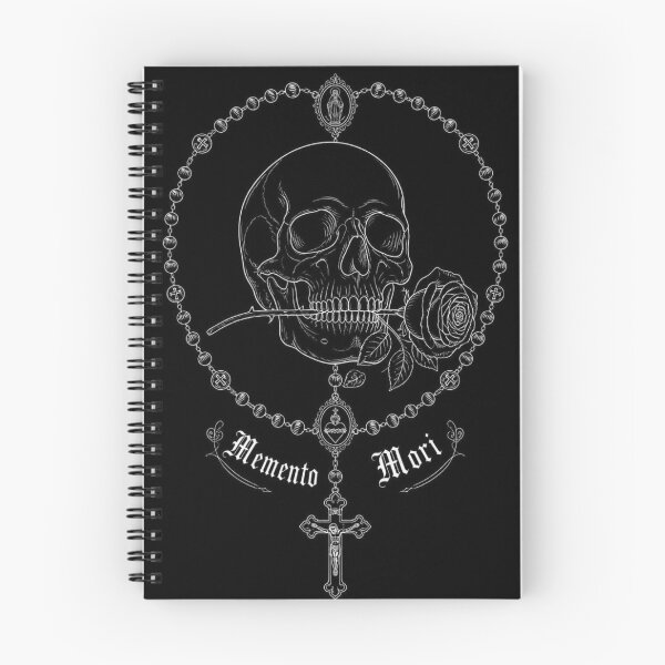 Item preview, Memento Mori Skull Rosary Catholic Line Art designed and sold by Apostolic Art & Apparel.