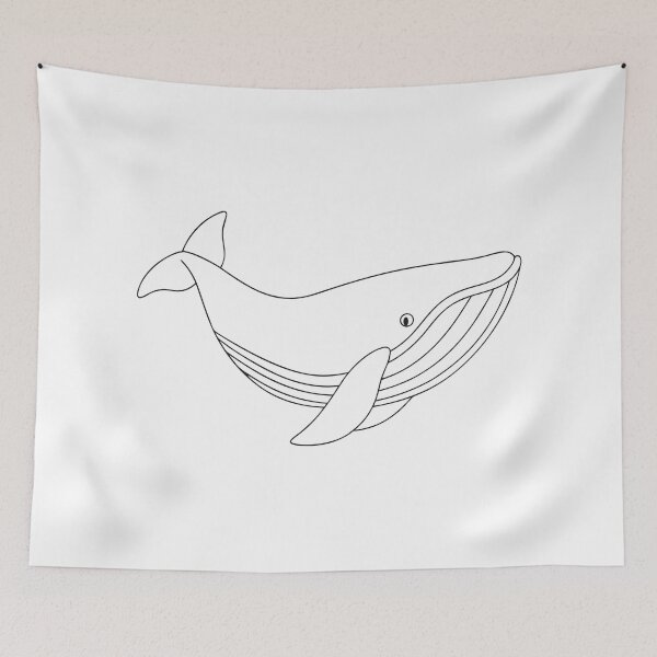 Item preview, Humpback Whale Friendly 2 Line Art Gift designed and sold by OneLine Studio.
