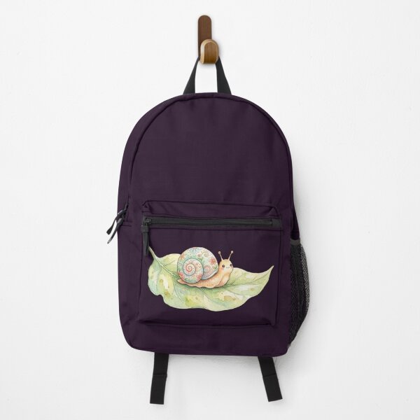Item preview, Cute Watercolor Snail on a Green Leaf designed and sold by kchechare09art.