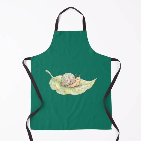 Item preview, Cute Watercolor Snail on a Green Leaf designed and sold by kchechare09art.