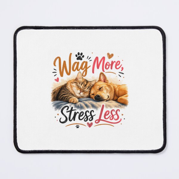 Item preview, Wag More, Stress Less designed and sold by KrithigaArts.