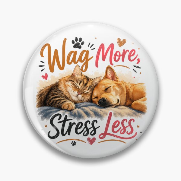 Item preview, Wag More, Stress Less designed and sold by KrithigaArts.