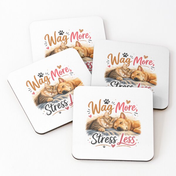 Item preview, Wag More, Stress Less designed and sold by KrithigaArts.