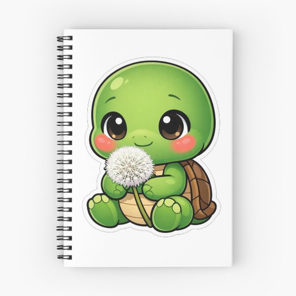 Item preview, Cute Little Turtle Holding A Dandelion designed and sold by Owcomm.