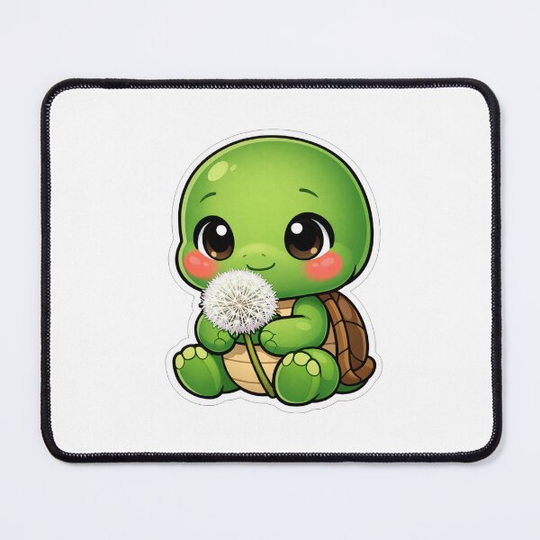 Item preview, Cute Little Turtle Holding A Dandelion designed and sold by Owcomm.
