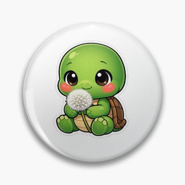 Item preview, Cute Little Turtle Holding A Dandelion designed and sold by Owcomm.