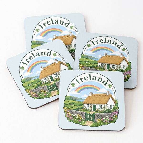Item preview, Ireland - Cottage & Green Hills designed and sold by Myra365Art.