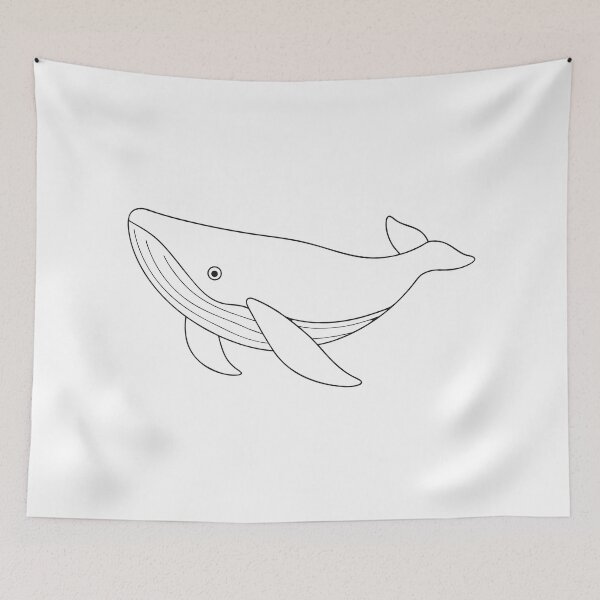 Item preview, Humpback Whale Friendly 1 Line Art Gift designed and sold by OneLine Studio.