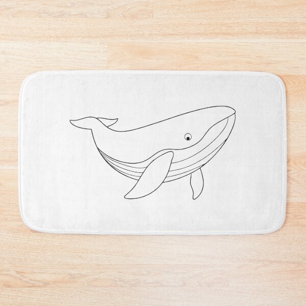 Item preview, Humpback Whale Elegant 2 Line Art Gift designed and sold by OneLine Studio.