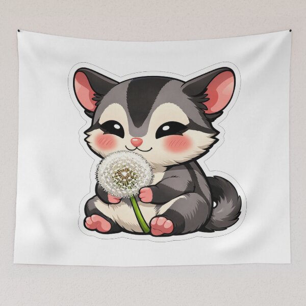 Item preview, Cute Sugar Glider Holding A Dandelion designed and sold by Owcomm.