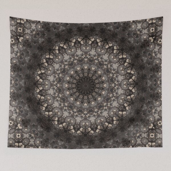 Item preview, Dark Skull Mandala Kaleidoscope Gothic Pattern | Macabre Sacred Geometry Art designed and sold by cr6zym1nd.