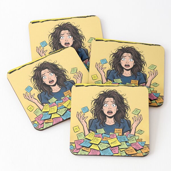 Item preview, Sticky Notes Chaos Minimalist Comic Poster designed and sold by DuckOddity.