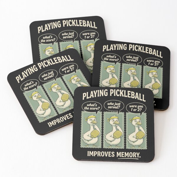 Item preview, Playing Pickleball Improves Memory Funny Gooses Players designed and sold by CF_VintageDesign.