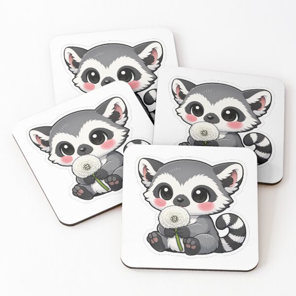 Item preview, Cute Little Lemur Holding White Dandelion designed and sold by Owcomm.