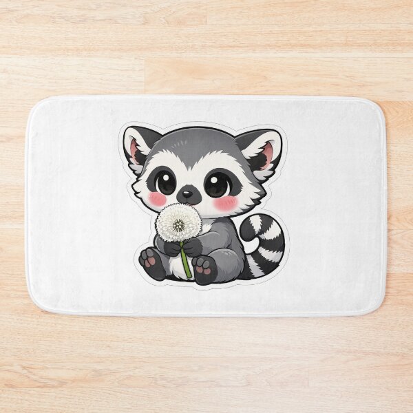 Item preview, Cute Little Lemur Holding White Dandelion designed and sold by Owcomm.