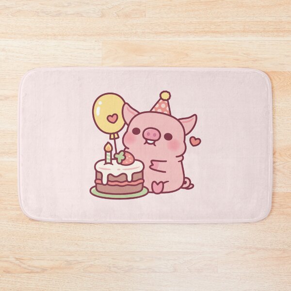 Item preview, Cute Pig With Birthday Cake And Balloon designed and sold by rustydoodle.