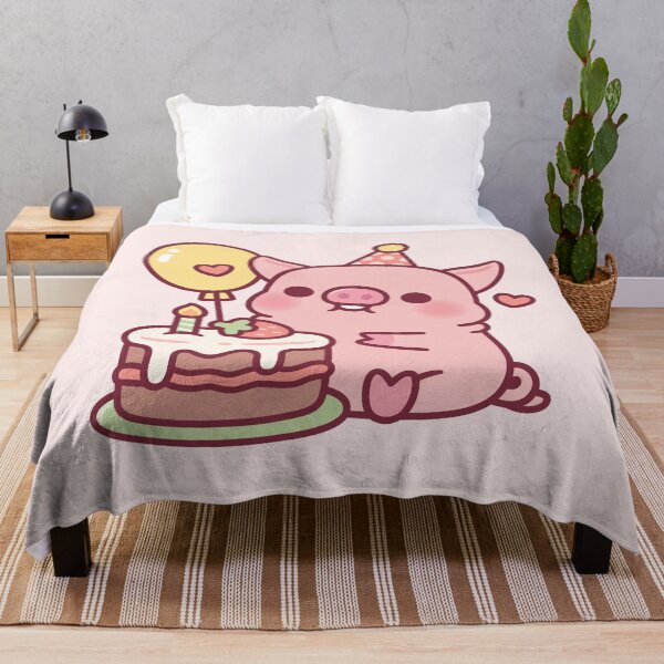 Item preview, Cute Pig With Birthday Cake And Balloon designed and sold by rustydoodle.
