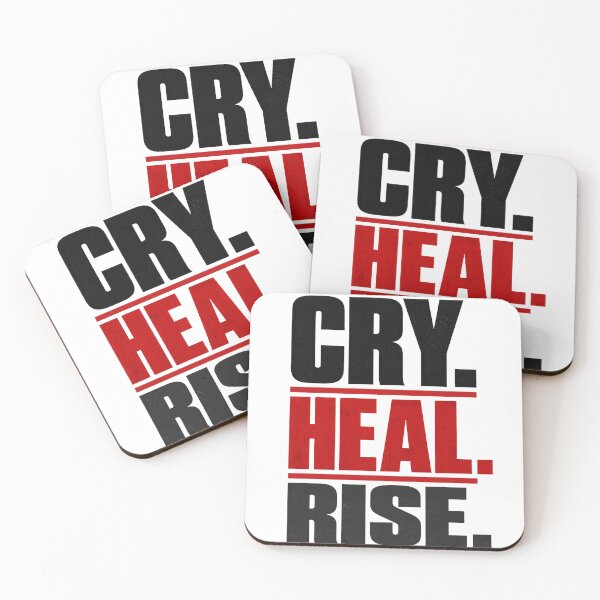 Item preview, Cry. Heal. Rise. | Bold Motivational Typography | Minimal Mindset Design designed and sold by Lovestickerco.