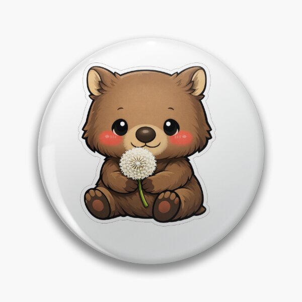 Item preview, Cute Little Wombat Holding A Dandelion designed and sold by Owcomm.