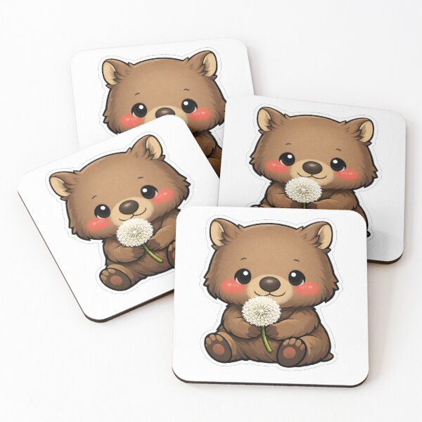 Item preview, Cute Little Wombat Holding A Dandelion designed and sold by Owcomm.