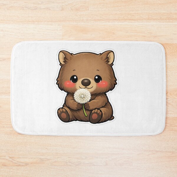 Item preview, Cute Little Wombat Holding A Dandelion designed and sold by Owcomm.