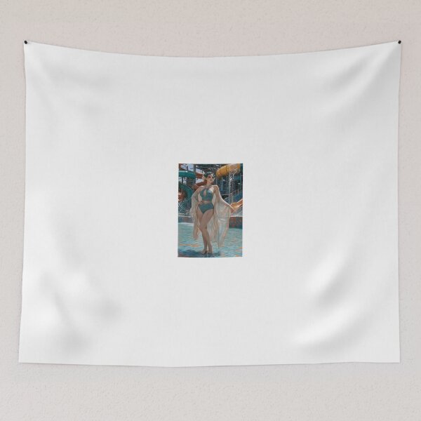 Item preview, Mermaid Girl in Teal Swimsuit at Water Park designed and sold by CathryneDelamort.