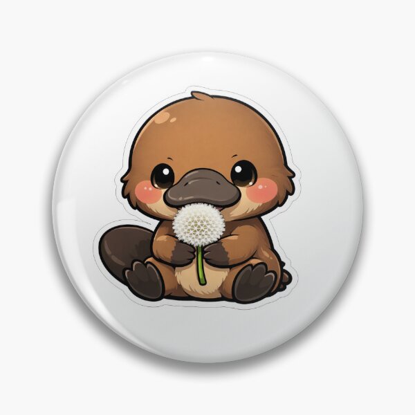 Item preview, Cute Baby Platypus Holding White Dandelion designed and sold by Owcomm.