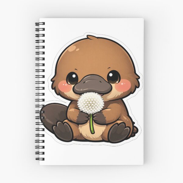 Item preview, Cute Baby Platypus Holding White Dandelion designed and sold by Owcomm.