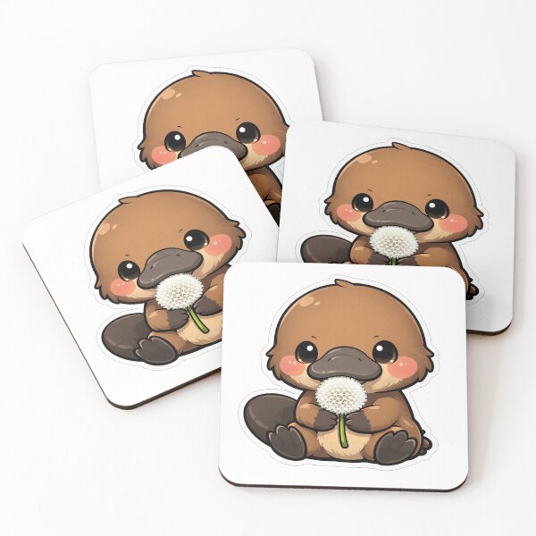 Item preview, Cute Baby Platypus Holding White Dandelion designed and sold by Owcomm.