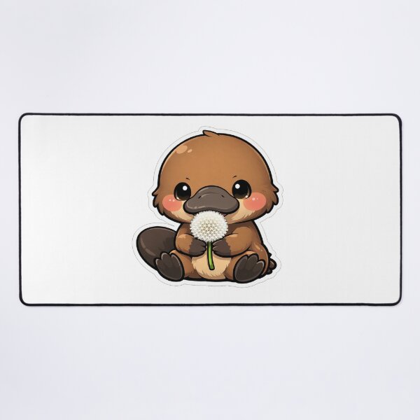 Item preview, Cute Baby Platypus Holding White Dandelion designed and sold by Owcomm.