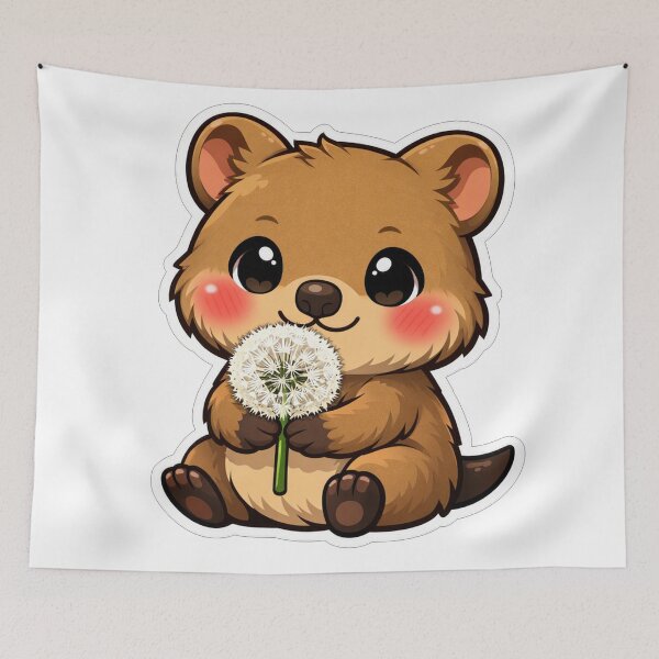 Item preview, Cute Little Quokka Holding A Dandelion designed and sold by Owcomm.