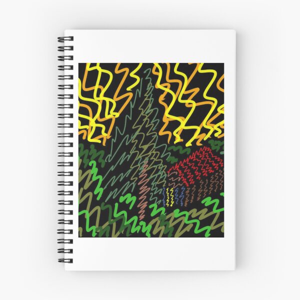 Item preview, Forest Cabin neon doodle, Electric landscape designed and sold by BlondelleWinny.