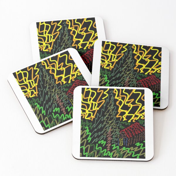 Item preview, Forest Cabin neon doodle, Electric landscape designed and sold by BlondelleWinny.