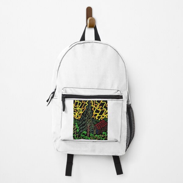 Item preview, Forest Cabin neon doodle, Electric landscape designed and sold by BlondelleWinny.