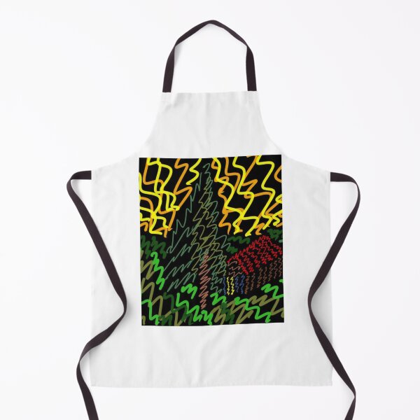 Item preview, Forest Cabin neon doodle, Electric landscape designed and sold by BlondelleWinny.