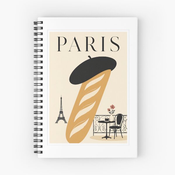 Item preview, Paris Baguette Beret Travel Poster designed and sold by Beyond Destinations.