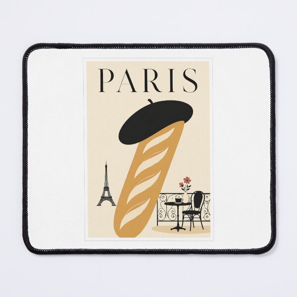 Item preview, Paris Baguette Beret Travel Poster designed and sold by Beyond Destinations.