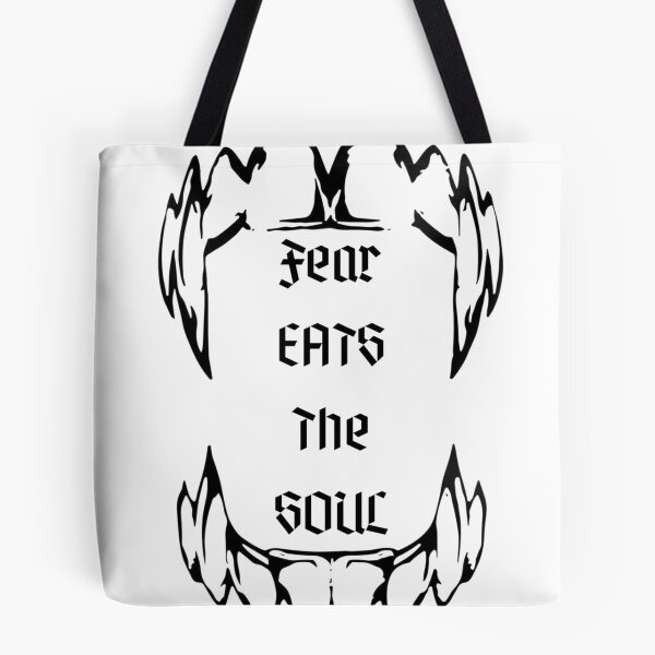Item preview, "Fear Eats The Soul" Popular Quote Grunge Punk Gothic Dark Aesthetic Vampire Teeth designed and sold by CaribbeanClown.